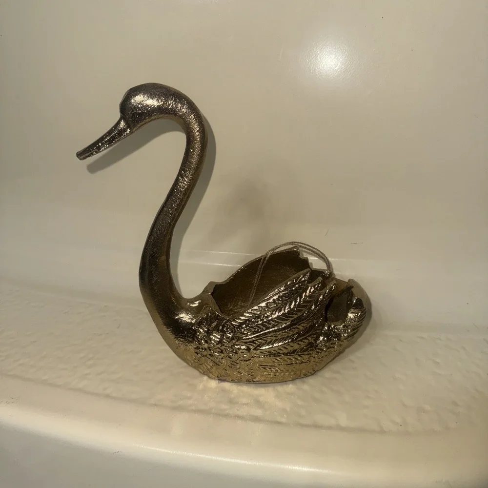 Brass Swan Gold Made By India Cottagecore - New With Tags